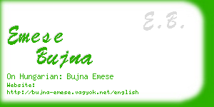 emese bujna business card